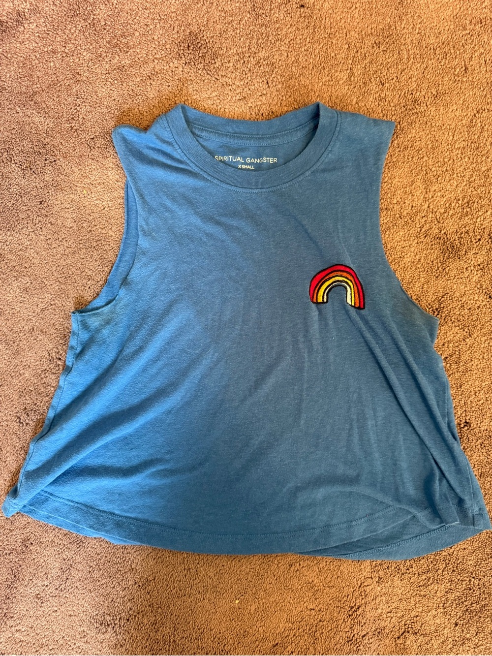Spiritual Gangster Rainbow Crop Muscle Tank